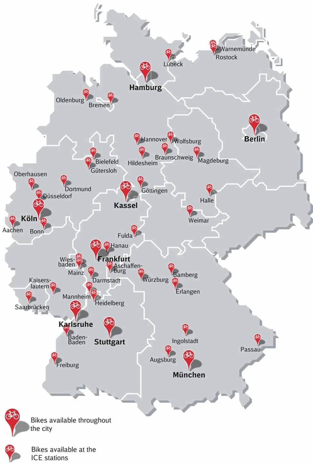 Германия велосипедные карты