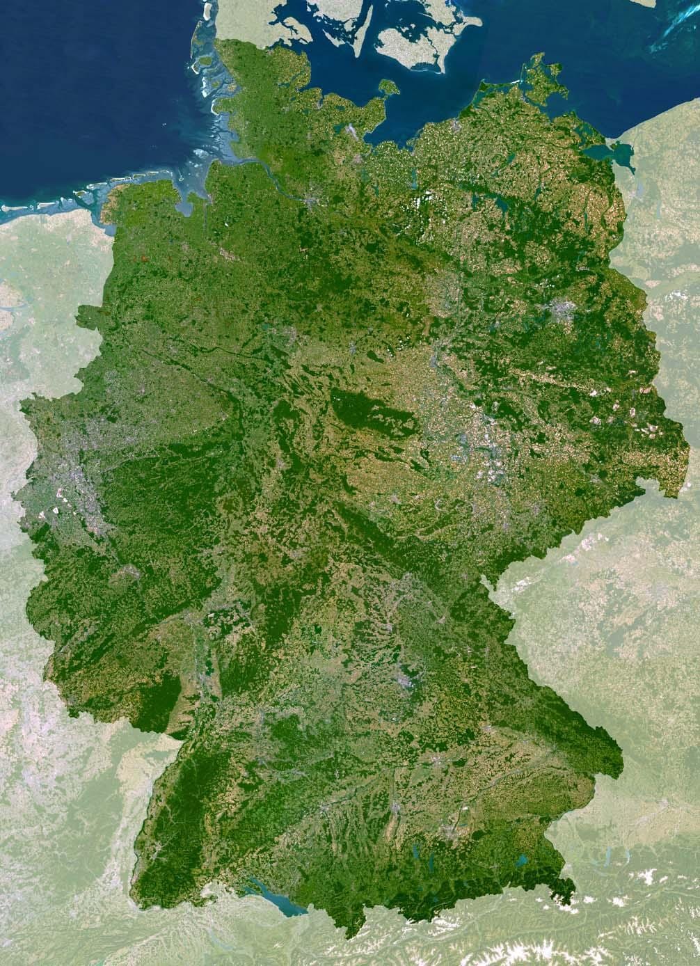 карта Германии спутник