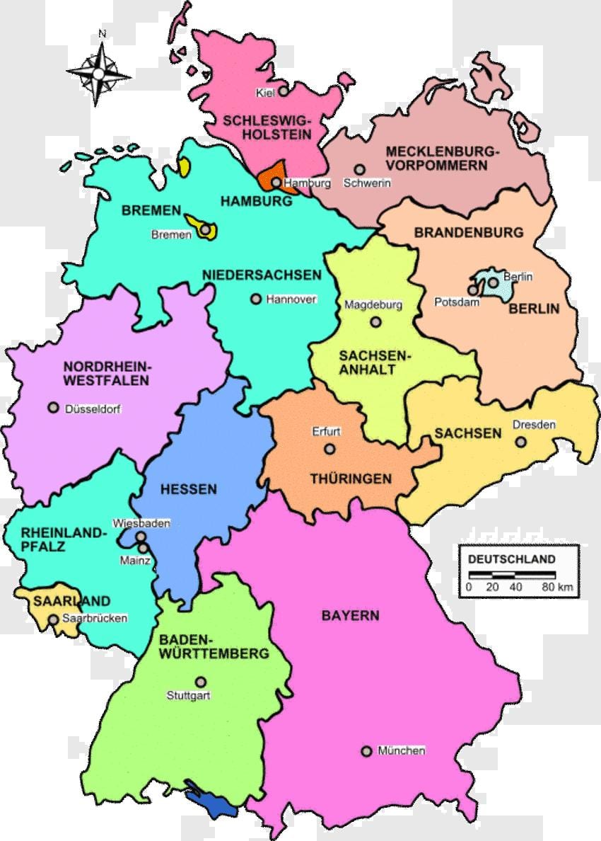 карта Германия страна