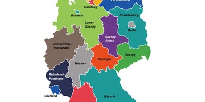 Германия регионы карта