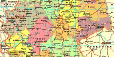 Карта Германии шоссе