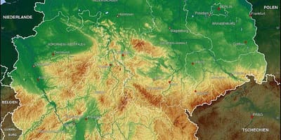 Карта Германии высот