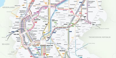 Германия железнодорожных карте метро