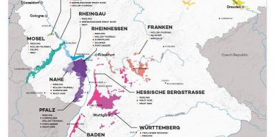 Карта Германии вино