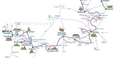 Замок маршруту Германия карта